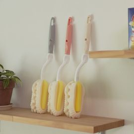 [Lieto Baby] Lieto Baby Sponge Bottle Brushes + 3 Piece Replacement Heads-Made in Korea